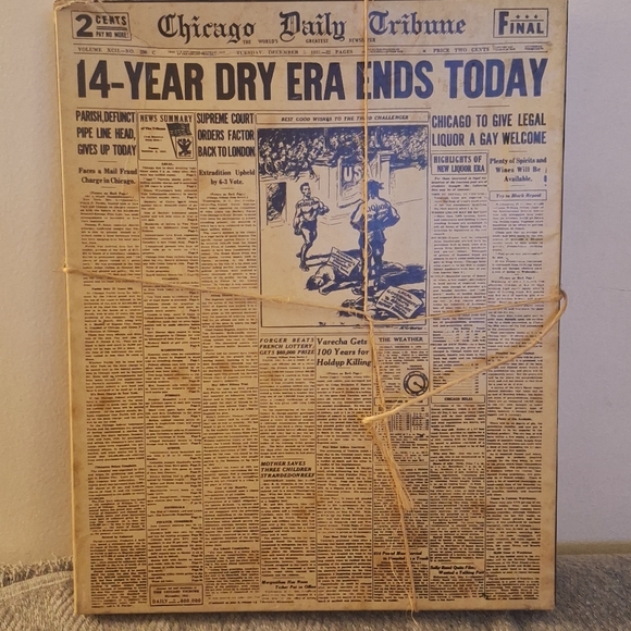🧩2/$12🧩Vintage Chicago Daily Tribune Newspaper Print Puzzle - Picture 1 of 5